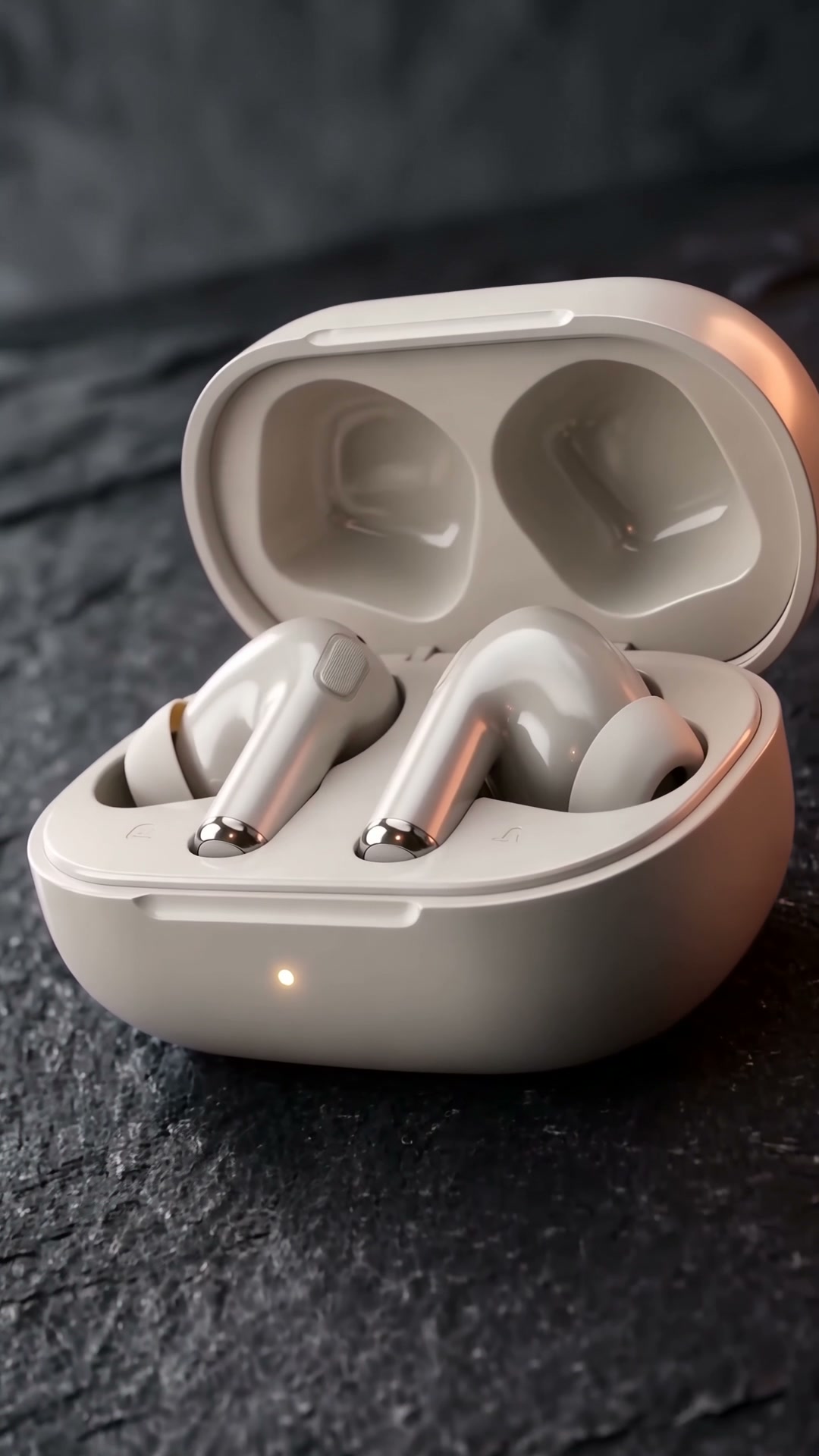 Wireless-earbuds product photo supplied to the generation request